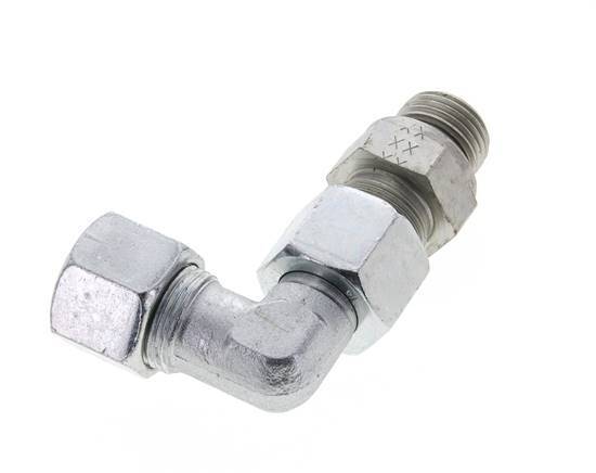 14S & G1/2'' Zink plated Steel Elbow Cutting Fitting with Male Threads 630 bar Adjustable ISO 8434-1