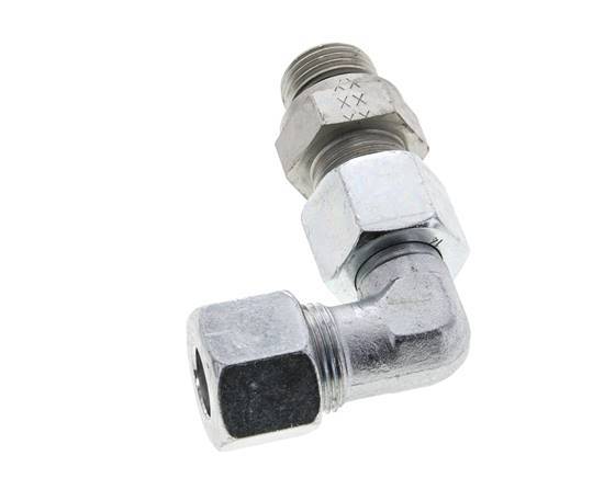 14S & G1/2'' Zink plated Steel Elbow Cutting Fitting with Male Threads 630 bar Adjustable ISO 8434-1