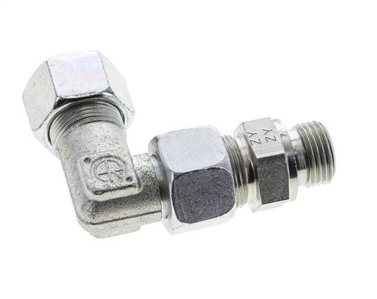 16S & G1/2'' Zink plated Steel Elbow Cutting Fitting with Male Threads 400 bar Adjustable ISO 8434-1