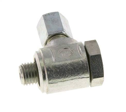 4LL & M8x1 Zink plated Steel Swivel Joint Cutting Fitting with Male Threads 100 bar Rotatable ISO 8434-1
