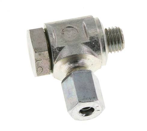 4LL & M8x1 Zink plated Steel Swivel Joint Cutting Fitting with Male Threads 100 bar Rotatable ISO 8434-1