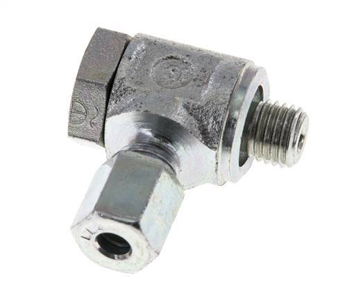 5LL & M8x1 Zink plated Steel Swivel Joint Cutting Fitting with Male Threads 100 bar Rotatable ISO 8434-1