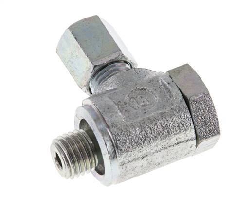 5LL & M8x1 Zink plated Steel Swivel Joint Cutting Fitting with Male Threads 100 bar Rotatable ISO 8434-1