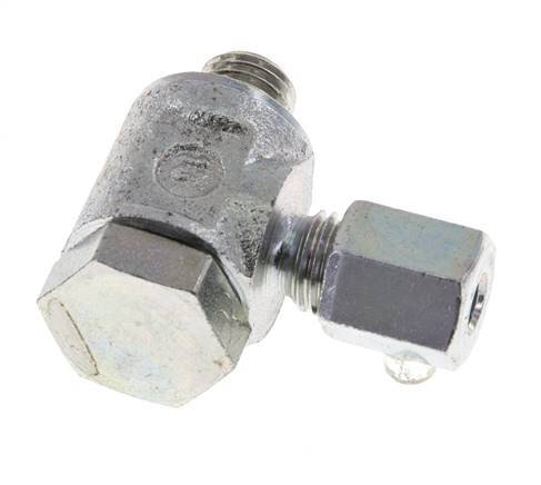 5LL & M8x1 Zink plated Steel Swivel Joint Cutting Fitting with Male Threads 100 bar Rotatable ISO 8434-1