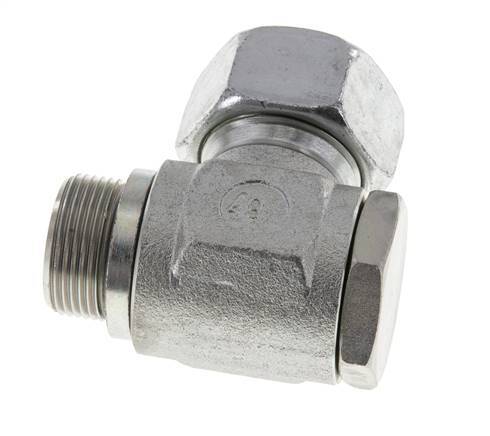 22L & M26x1.5 Zink plated Steel Swivel Joint Cutting Fitting with Male Threads 160 bar Rotatable ISO 8434-1