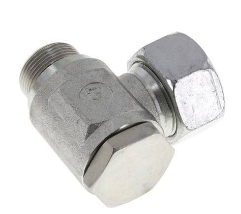 22L & M26x1.5 Zink plated Steel Swivel Joint Cutting Fitting with Male Threads 160 bar Rotatable ISO 8434-1