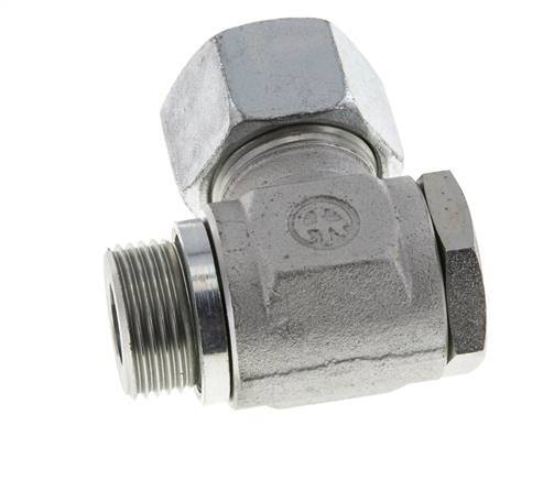 20S & M27x2 Zink plated Steel Swivel Joint Cutting Fitting with Male Threads 160 bar Rotatable ISO 8434-1