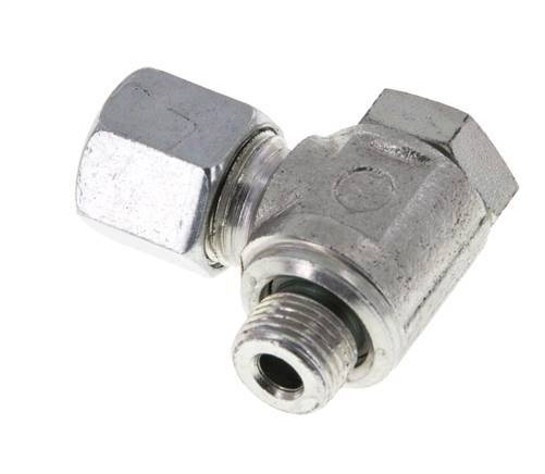 8LL & G1/8'' Zink plated Steel Swivel Joint Cutting Fitting with Male Threads 100 bar Rotatable ISO 8434-1
