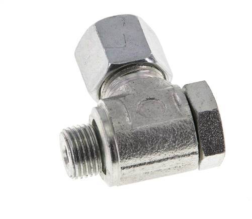 8LL & G1/8'' Zink plated Steel Swivel Joint Cutting Fitting with Male Threads 100 bar Rotatable ISO 8434-1