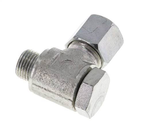 8LL & G1/8'' Zink plated Steel Swivel Joint Cutting Fitting with Male Threads 100 bar Rotatable ISO 8434-1