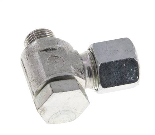 8LL & G1/8'' Zink plated Steel Swivel Joint Cutting Fitting with Male Threads 100 bar Rotatable ISO 8434-1