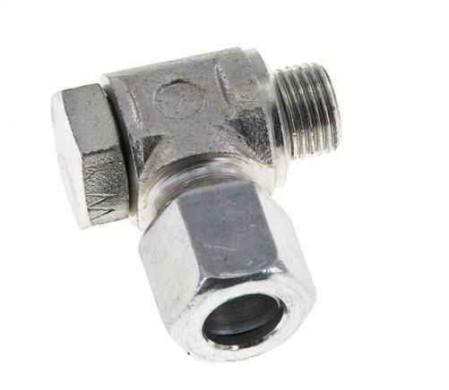 8LL & G1/8'' Zink plated Steel Swivel Joint Cutting Fitting with Male Threads 100 bar Rotatable ISO 8434-1