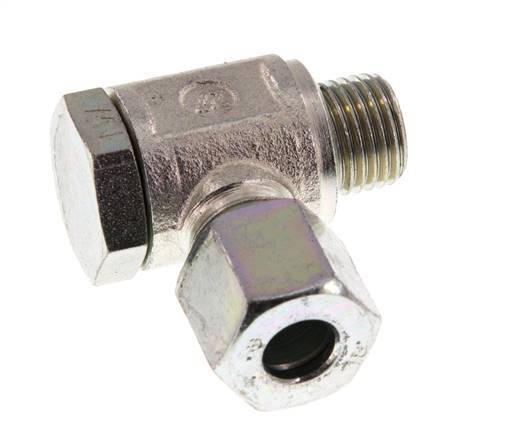 8L & G1/4'' Zink plated Steel Swivel Joint Cutting Fitting with Male Threads 250 bar Rotatable ISO 8434-1