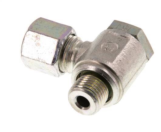 8L & G1/4'' Zink plated Steel Swivel Joint Cutting Fitting with Male Threads 250 bar Rotatable ISO 8434-1