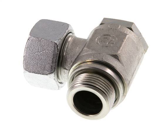 22L & G3/4'' Zink plated Steel Swivel Joint Cutting Fitting with Male Threads 160 bar Rotatable ISO 8434-1
