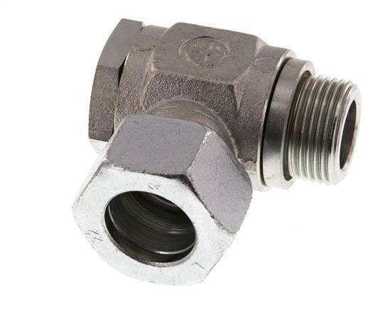 22L & G3/4'' Zink plated Steel Swivel Joint Cutting Fitting with Male Threads 160 bar Rotatable ISO 8434-1