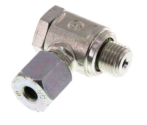 6S & G1/4'' Zink plated Steel Swivel Joint Cutting Fitting with Male Threads 250 bar Rotatable ISO 8434-1