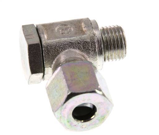 8S & G1/4'' Zink plated Steel Swivel Joint Cutting Fitting with Male Threads 250 bar Rotatable ISO 8434-1