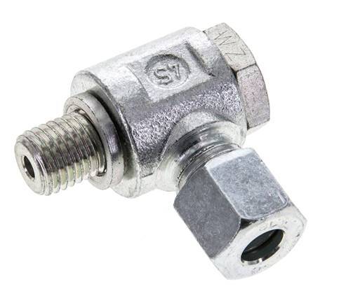 8L & M12x1.5 Zink plated Steel Swivel Joint Cutting Fitting with Male Threads 315 bar Rotatable ISO 8434-1