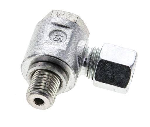 8L & M12x1.5 Zink plated Steel Swivel Joint Cutting Fitting with Male Threads 315 bar Rotatable ISO 8434-1