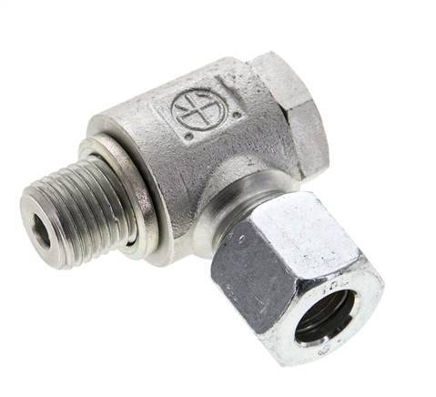 10L & M14x1.5 Zink plated Steel Swivel Joint Cutting Fitting with Male Threads 315 bar Rotatable ISO 8434-1