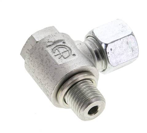 10L & M14x1.5 Zink plated Steel Swivel Joint Cutting Fitting with Male Threads 315 bar Rotatable ISO 8434-1