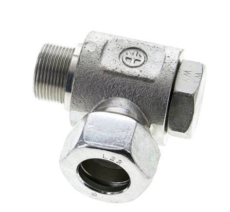 22L & M26x1.5 Zink plated Steel Swivel Joint Cutting Fitting with Male Threads 160 bar Rotatable ISO 8434-1