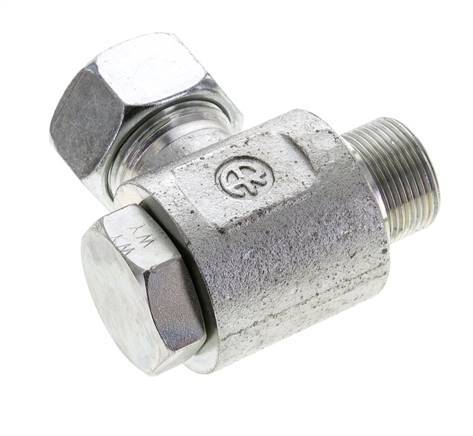 22L & M26x1.5 Zink plated Steel Swivel Joint Cutting Fitting with Male Threads 160 bar Rotatable ISO 8434-1