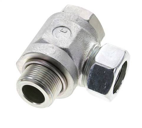 28L & M33x2 Zink plated Steel Swivel Joint Cutting Fitting with Male Threads 160 bar Rotatable ISO 8434-1
