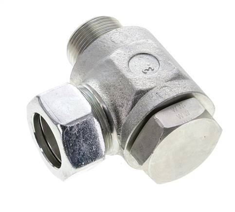28L & M33x2 Zink plated Steel Swivel Joint Cutting Fitting with Male Threads 160 bar Rotatable ISO 8434-1