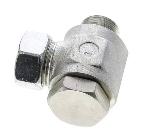 28L & M33x2 Zink plated Steel Swivel Joint Cutting Fitting with Male Threads 160 bar Rotatable ISO 8434-1