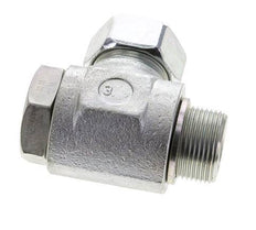 28L & M33x2 Zink plated Steel Swivel Joint Cutting Fitting with Male Threads 160 bar Rotatable ISO 8434-1