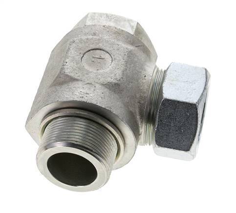 35L & M42x2 Zink plated Steel Swivel Joint Cutting Fitting with Male Threads 160 bar Rotatable ISO 8434-1
