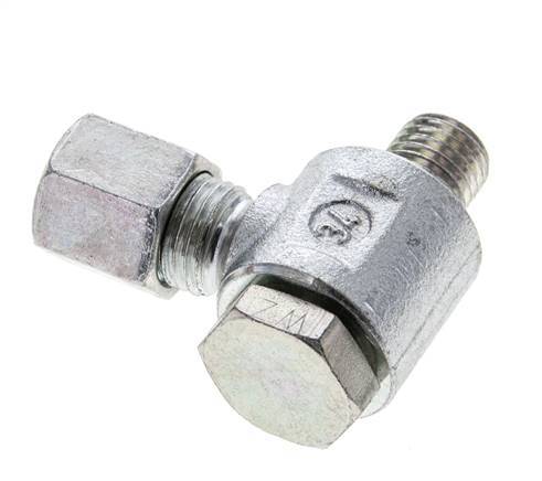 6S & M12x1.5 Zink plated Steel Swivel Joint Cutting Fitting with Male Threads 400 bar Rotatable ISO 8434-1