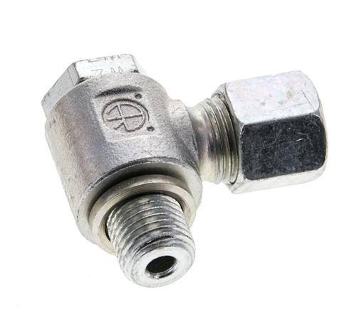 8S & M14x1.5 Zink plated Steel Swivel Joint Cutting Fitting with Male Threads 400 bar Rotatable ISO 8434-1