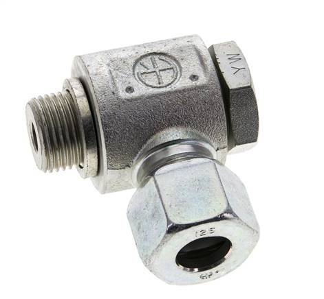 12S & M18x1.5 Zink plated Steel Swivel Joint Cutting Fitting with Male Threads 400 bar Rotatable ISO 8434-1