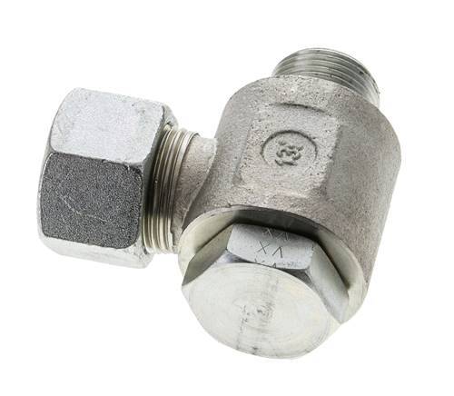 20S & M27x2 Zink plated Steel Swivel Joint Cutting Fitting with Male Threads 400 bar Rotatable ISO 8434-1