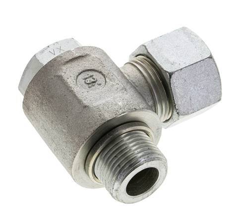 20S & M27x2 Zink plated Steel Swivel Joint Cutting Fitting with Male Threads 400 bar Rotatable ISO 8434-1