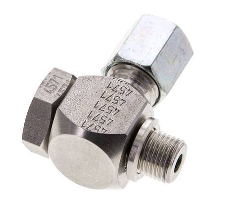 6L & M10x1 Stainless Steel Swivel Joint Cutting Fitting with Male Threads 315 bar Rotatable ISO 8434-1
