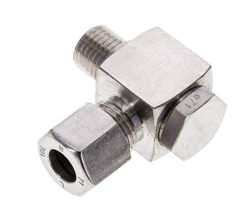 10L & M14x1.5 Stainless Steel Swivel Joint Cutting Fitting with Male Threads 315 bar Rotatable ISO 8434-1