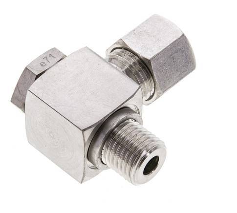 10L & M14x1.5 Stainless Steel Swivel Joint Cutting Fitting with Male Threads 315 bar Rotatable ISO 8434-1