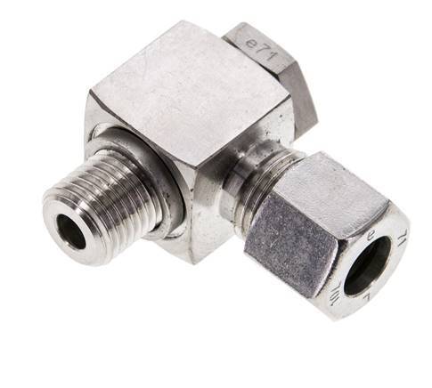 10L & M14x1.5 Stainless Steel Swivel Joint Cutting Fitting with Male Threads 315 bar Rotatable ISO 8434-1