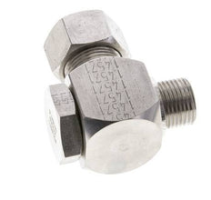 15L & M18x1.5 Stainless Steel Swivel Joint Cutting Fitting with Male Threads 315 bar Rotatable ISO 8434-1