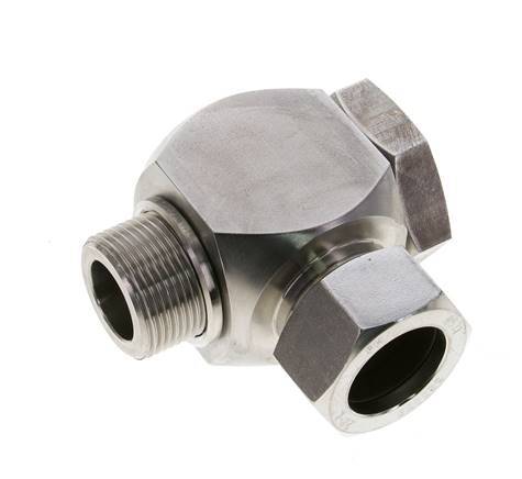 28L & M33x2 Stainless Steel Swivel Joint Cutting Fitting with Male Threads 160 bar Rotatable ISO 8434-1