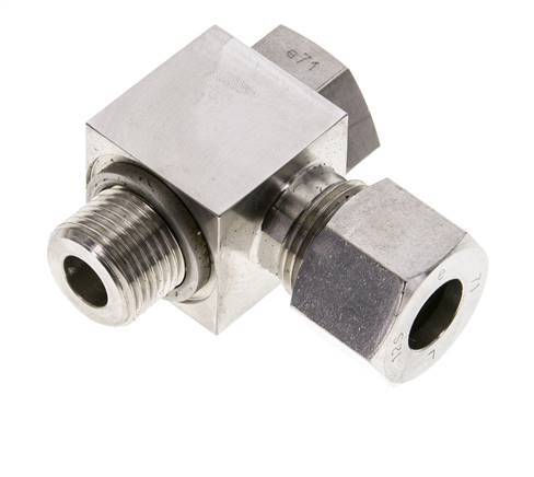 12S & M18x1.5 Stainless Steel Swivel Joint Cutting Fitting with Male Threads 400 bar Rotatable ISO 8434-1