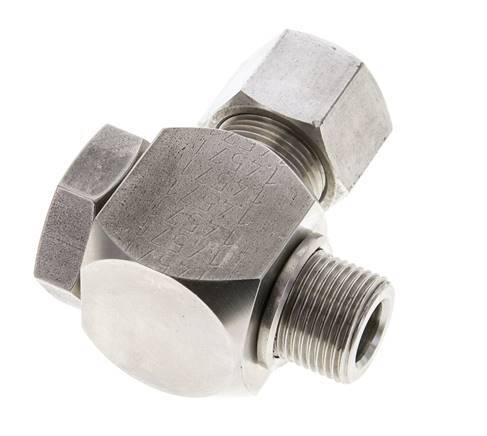 14S & M20x1.5 Stainless Steel Swivel Joint Cutting Fitting with Male Threads 400 bar Rotatable ISO 8434-1