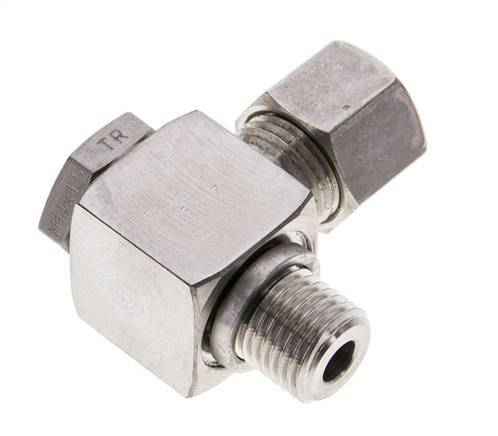 10L & M14x1.5 Stainless Steel Swivel Joint Compression Fitting with Male Threads 315 bar Rotatable ISO 8434-1