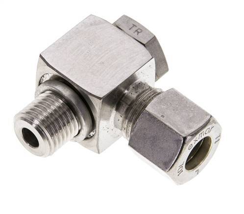 10L & M14x1.5 Stainless Steel Swivel Joint Compression Fitting with Male Threads 315 bar Rotatable ISO 8434-1