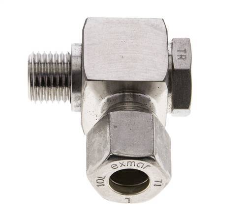 10L & M14x1.5 Stainless Steel Swivel Joint Compression Fitting with Male Threads 315 bar Rotatable ISO 8434-1