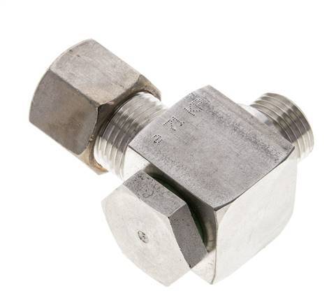 10S & M16x1.5 Stainless Steel Swivel Joint Compression Fitting with Male Threads 400 bar Rotatable ISO 8434-1